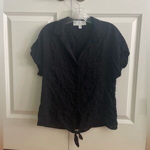 Anthropologie Black Button Down Shirt